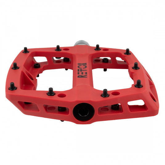 Origin8 Retox Platform Pedals 9/16" Concave Composite Body Removable Pins Red