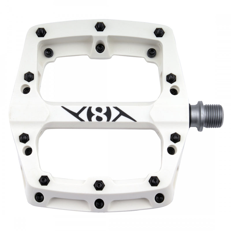 Load image into Gallery viewer, Origin8 Retox Platform Pedals 9/16&quot; Concave Composite Body Removable Pins White
