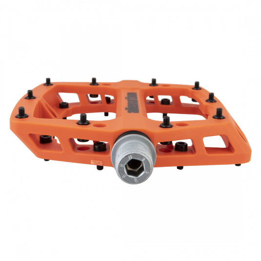 Alienation Foothold Pedal 9/16" Concave Composite Platform Removable Pins Orange