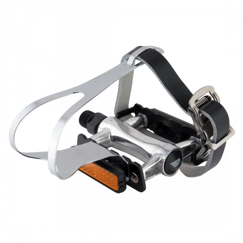 Pure-Cycles-Premium-Pedals-with-Leather-Straps-Flat-Platform-Pedals-Alloy-PEDL0815-Bicycle-Pedals