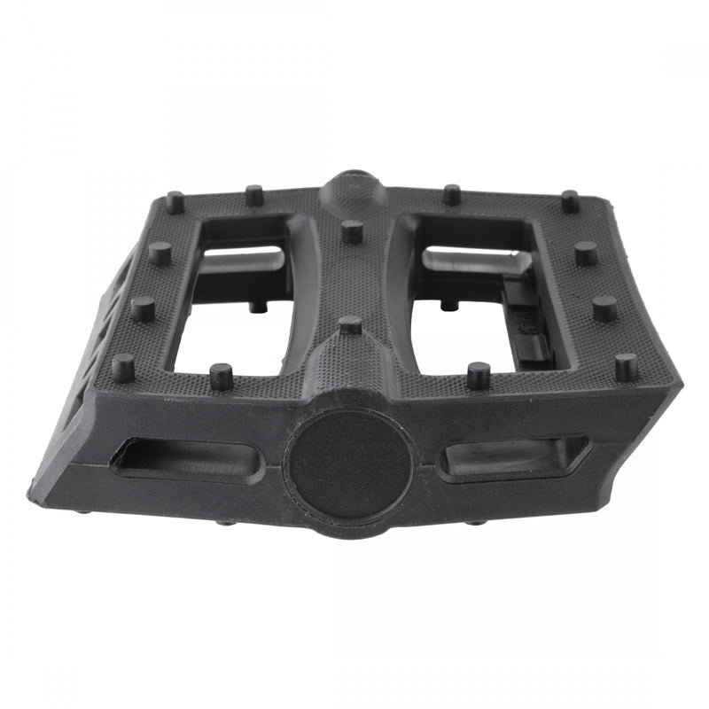 Load image into Gallery viewer, Black Ops Traction Platform Pedals 1/2&quot; Chromoly Spindle Nylon Molded Pins Black
