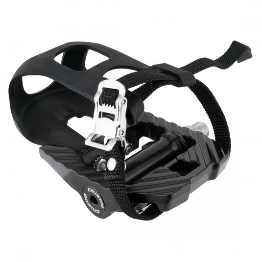 Exustar-PS816-C8-Training-Pedals-Clipless-Pedals-with-Cleats-Aluminum-Chromoly-Steel-PEDL0832-Bicycle-Pedals