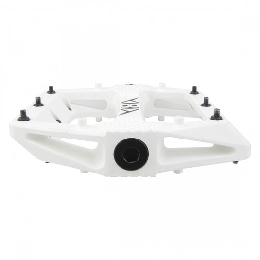 Origin8 Strapd Platform Pedal 9/16" Chromoly Axle Concave Composite Body White