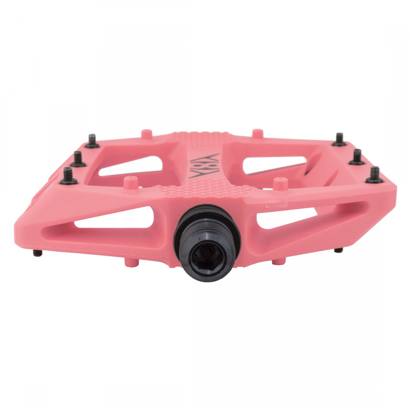 Load image into Gallery viewer, Origin8 Strapd Platform Pedal 9/16&quot; Chromoly Axle Concave Composite Body Pink
