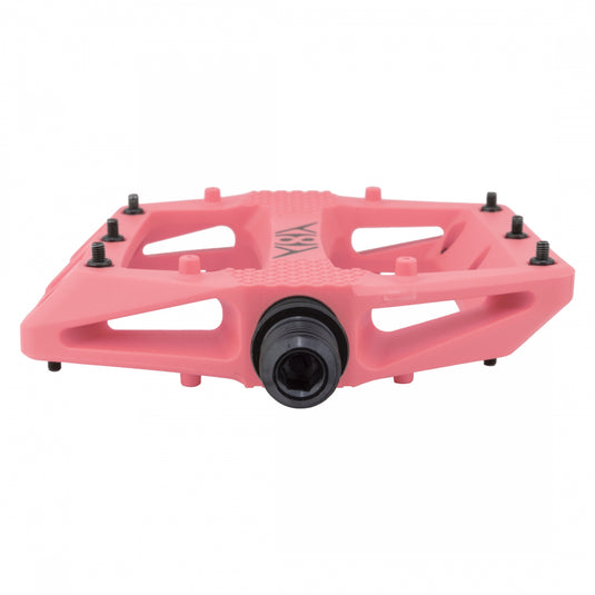 Origin8 Strapd Platform Pedal 9/16" Chromoly Axle Concave Composite Body Pink