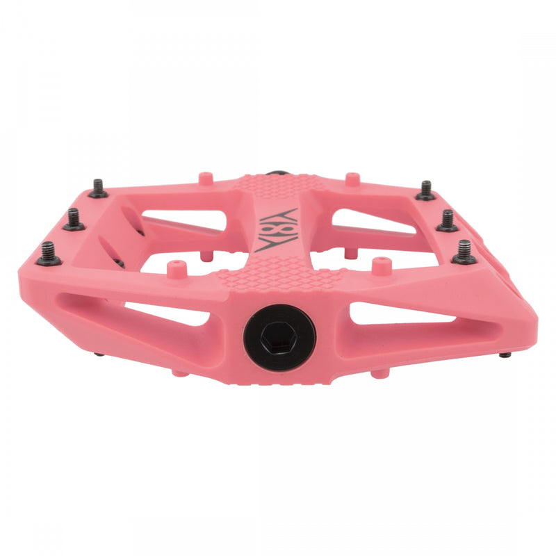 Load image into Gallery viewer, Origin8 Strapd Platform Pedal 9/16&quot; Chromoly Axle Concave Composite Body Pink
