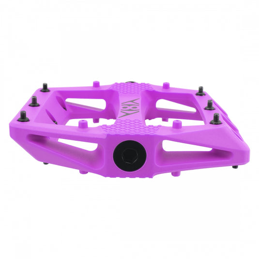 Origin8 Strapd Platform Pedal 9/16" Chromoly Axle Concave Composite Body Purple