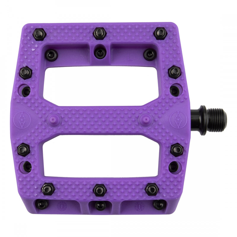 Load image into Gallery viewer, Alienation Foot Fetish Pedal 9/16&quot; Concave Composite Body Removable Pins Purple
