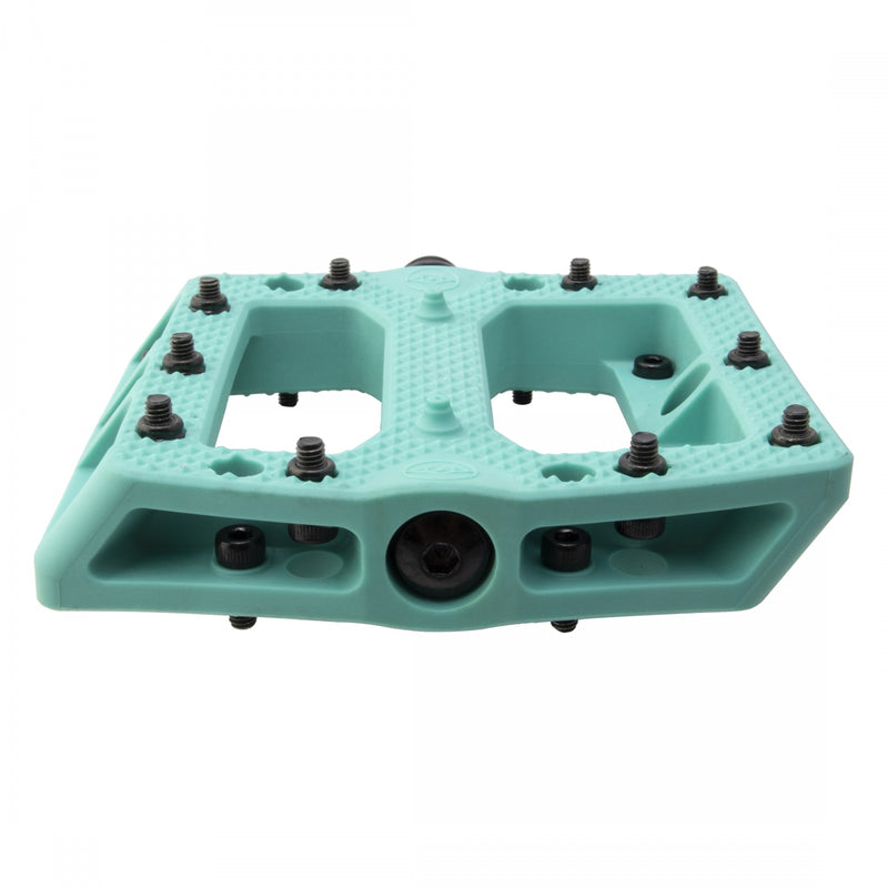 Load image into Gallery viewer, Alienation Foot Fetish Pedal 9/16&quot; Composite Platform Removable Pins Turquoise
