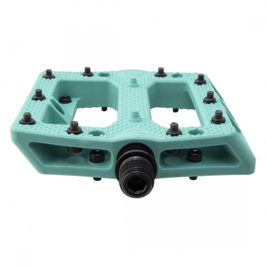 Alienation Foot Fetish Pedal 9/16" Composite Platform Removable Pins Turquoise