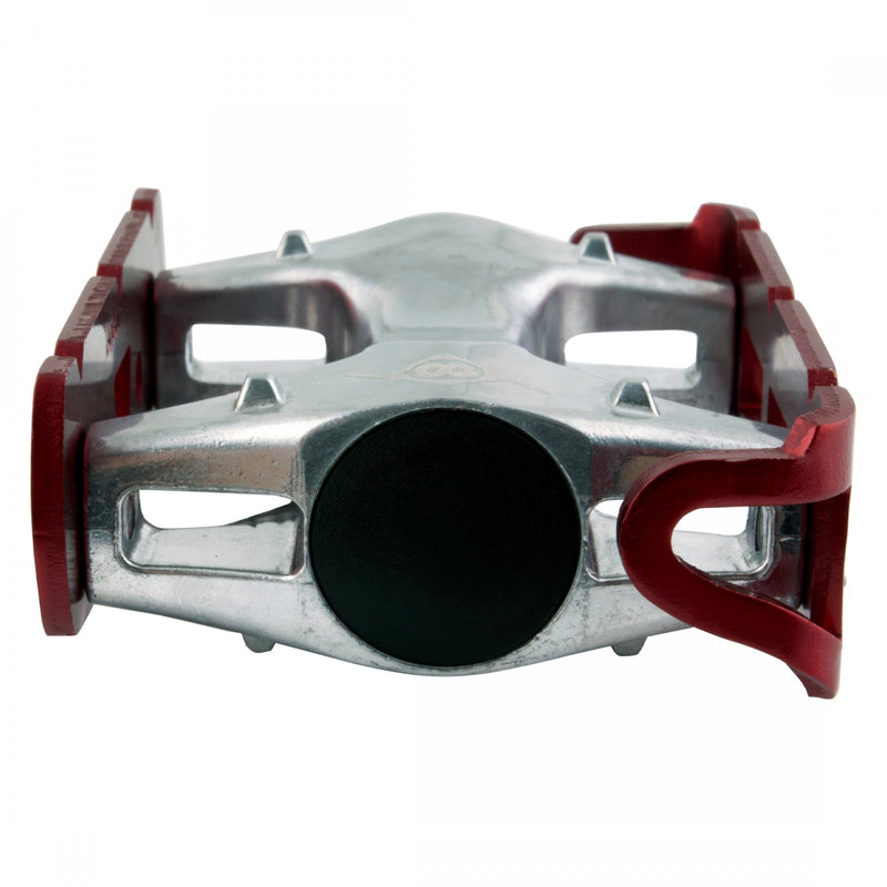 Load image into Gallery viewer, Origin8 Pro Lite Track Platform Pedals 9/16&quot; Chromoly Axle Aluminum Body Ano-Red
