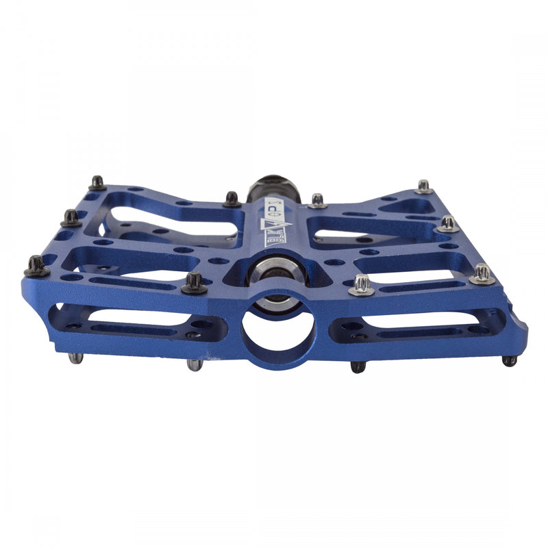 Load image into Gallery viewer, Black Ops TorqLite UL Platform Pedals 9/16&quot; Aluminum Body Replaceable Pins Blue
