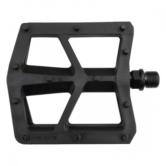 Black Ops T-Bar Pedals 9/16" Chromoly Axle Nylon Fiber Body Molded Pins Black