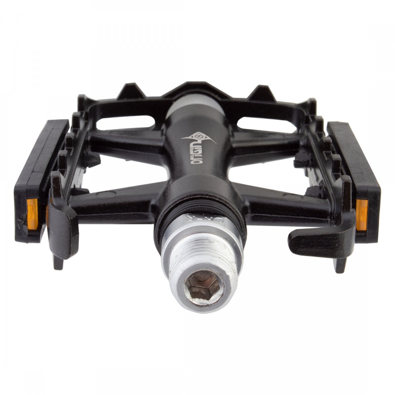 Load image into Gallery viewer, Origin8 Classique Pro Cage Platform Pedals 9/16&quot; Alloy Body w/ Reflector Black
