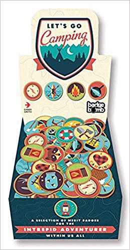 Load image into Gallery viewer, Gibbs Smith Let&#39;s Go Camping Buttons Box - 120ct Fun and Functional Gifts for Outdoor Enthusiasts
