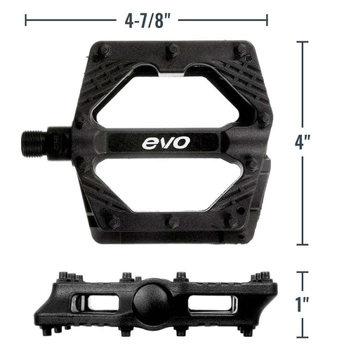 Evo-Flat-Platform-Pedals-Nylon-PEDL1650-Bicycle-Pedals