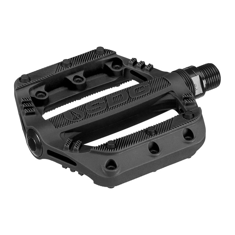 Load image into Gallery viewer, SDG Slater 90 Kids Platform Pedals 9/16&quot; Nylon Composite Body Removable Pins Blk
