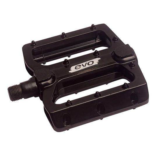 EVO Freefall Alloy Platform Pedals, Body: Aluminum, Spindle: Steel, 9/16'', Black