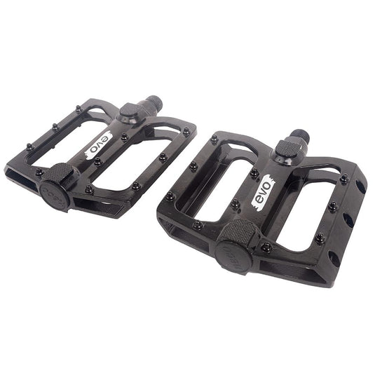 EVO Freefall Alloy Platform Pedals, Body: Aluminum, Spindle: Steel, 9/16'', Black