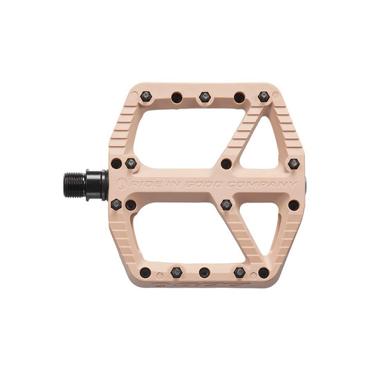 SDG Comp Platform Pedals 9/16" Chromoly Axle Composite Body Removable Pins Tan