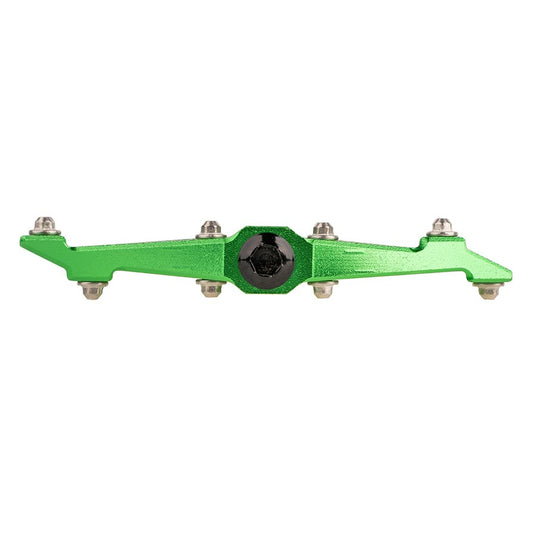 RCG Trailhead Platform Pedals, Body: Alloy, Spindle: Cr-Mo, 9/16'', Green, Set