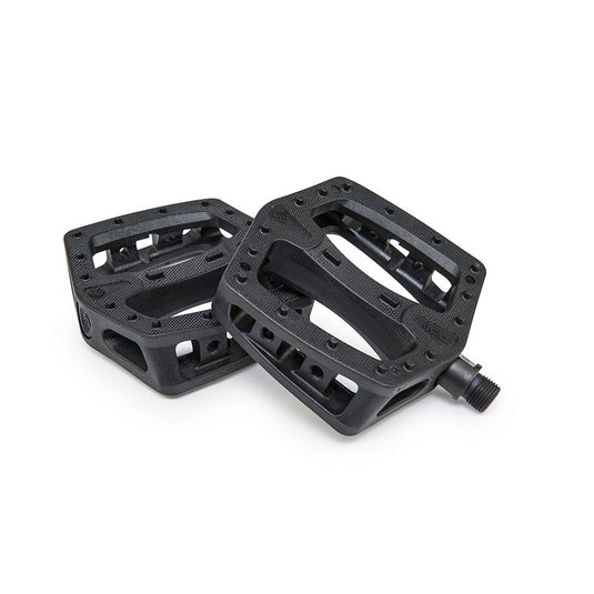 Eclat Plaza Platform Pedals Body: Nylon, Spindle: Cr-Mo, 9/16'', Black, Pair