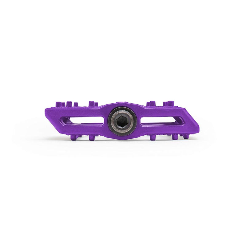 Load image into Gallery viewer, Eclat Slash Platform Pedals Body: Nylon, Spindle: Cr-Mo, 9/16&#39;&#39;, Purple, Pair
