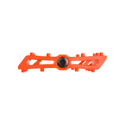 EVO Tenpoint Platform Pedals, Body: Nylon, Spindle: Cr-Mo, 9/16'', Orange, Pair