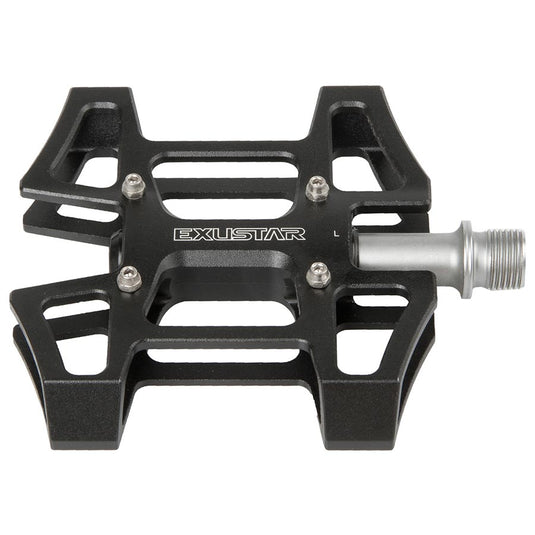 Exustar E-PC915 Lite Platform Pedals, Body: Aluminum, Spindle: Cr-Mo, 9/16'', Black