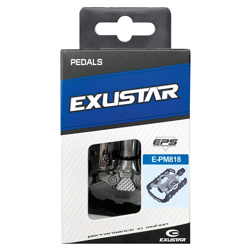 Load image into Gallery viewer, Exustar E-PM818 Dual Sided Pedals, Body: Aluminum, Spindle: Cr-Mo, 9/16&#39;&#39;, Black
