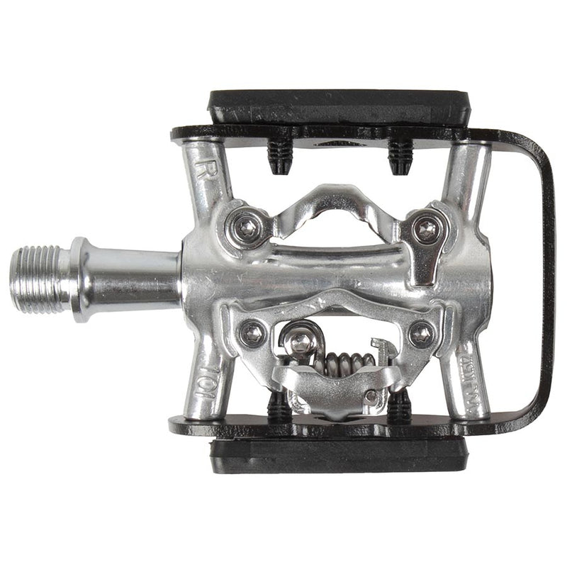 Load image into Gallery viewer, M-Wave Peasy Dual Sided Pedals, Body: Aluminum, Spindle: Cr-Mo, 9/16&#39;&#39;, Black
