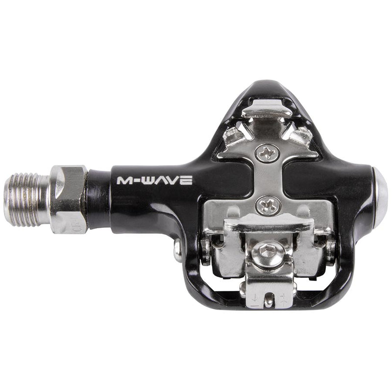 Load image into Gallery viewer, M-Wave Drag-R2 Pedals Body: Aluminum, Spindle: Cr-Mo, 9/16&#39;&#39;, Black
