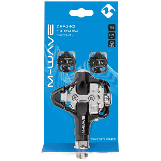 M-Wave Drag-R2 Pedals Body: Aluminum, Spindle: Cr-Mo, 9/16'', Black