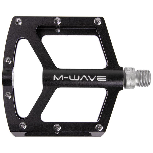 M-Wave Freedom SL Platform Pedals, Body: Aluminum, Spindle: Cr-Mo, 9/16'', Black