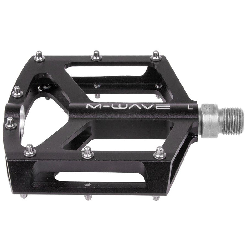 Load image into Gallery viewer, M-Wave Freedom SL Platform Pedals, Body: Aluminum, Spindle: Cr-Mo, 9/16&#39;&#39;, Black
