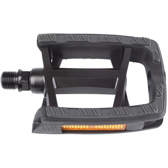 M-Wave Steady Flat 2 AL Platform Pedals, Body: Alloy, Spindle: Cr-Mo, 9/16'', Black, Pair