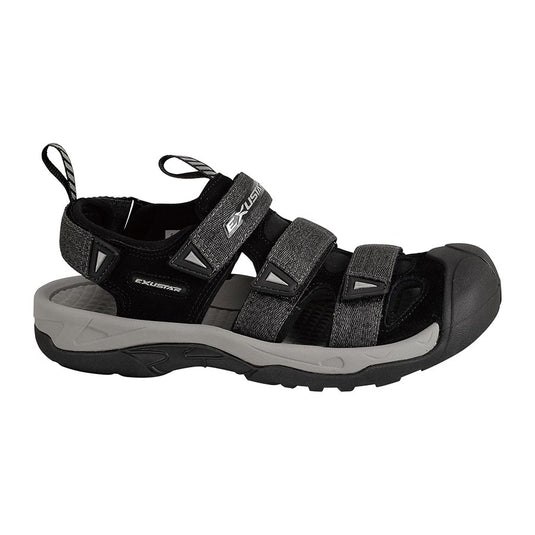 Exustar E-SS515 Clipless Sandals, Black/Grey, 39-40 Euro or 6-7.5 US