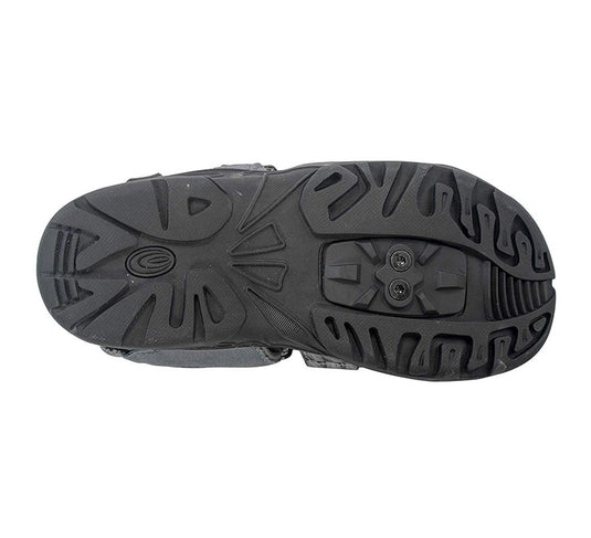 Exustar E-SS515 Clipless Sandals, Black/Grey, 41-42 Euro or 8-8.5 US