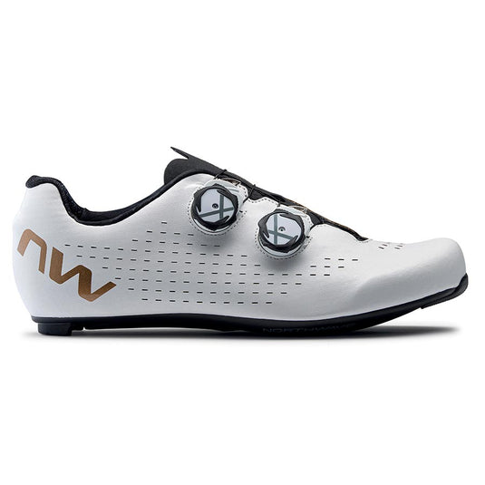 Northwave REVOLUTION 3 Road Shoes, White/Bronze, 48, Pair