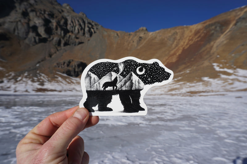 Load image into Gallery viewer, Sticker Art Set: Bear &amp; Wolf Designs - Perfect Gifts for Art Enthusiasts!
