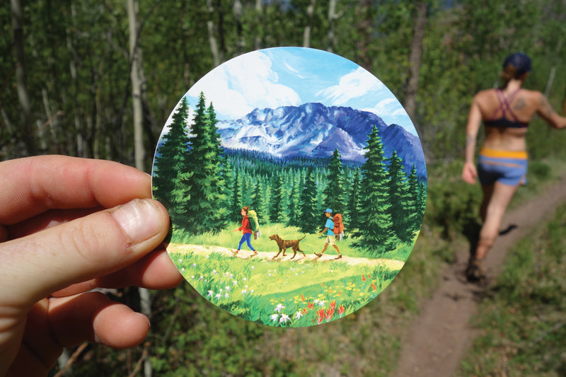 Load image into Gallery viewer, Hit The Trail Lifestyle Sticker Art Set - Express Your Wanderlust with These Vibrant Stickers!
