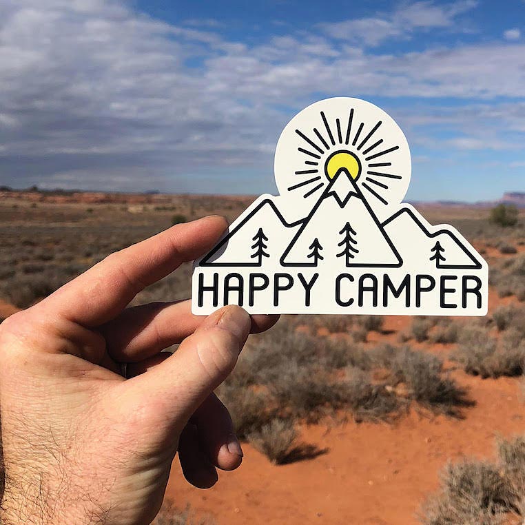 Load image into Gallery viewer, Happy Camper Lifestyle Sticker Art Set - Decorate with Style!
