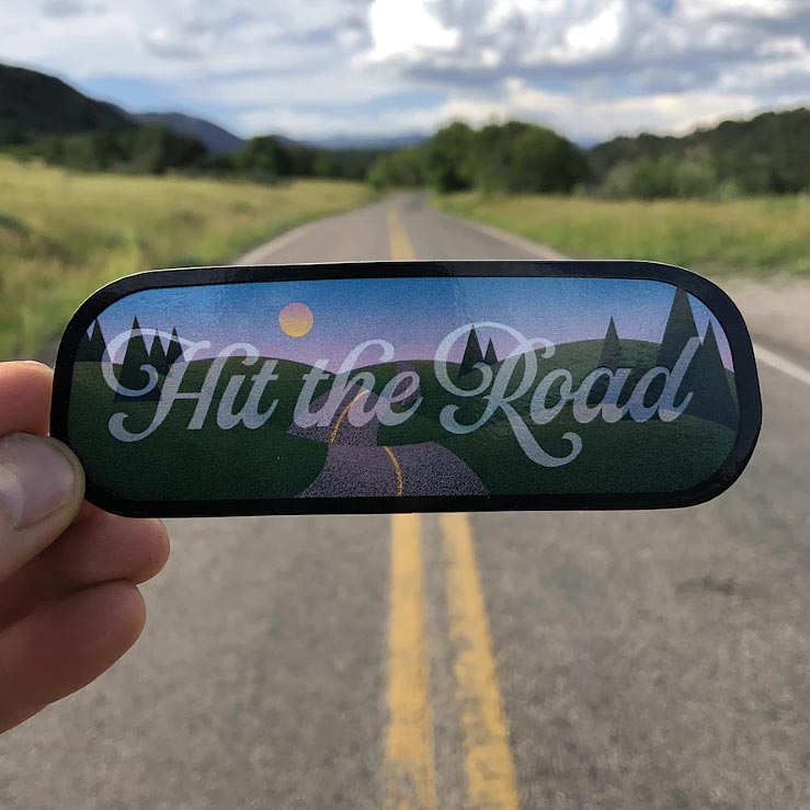 Load image into Gallery viewer, Hit The Road Lifestyle Sticker Art Set - Express Your Wanderlust with These Vibrant Stickers!
