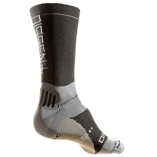 Dissent Supercrew Nano 8" + Copper, Compression socks, Black, S (Men 4-6.5)