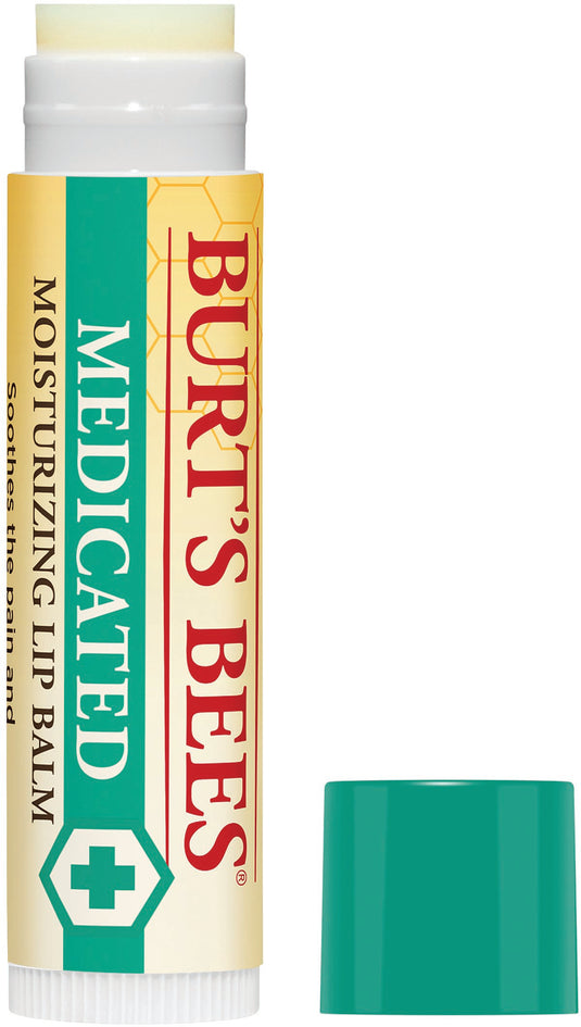 Burt's Bees Medicated Lip Balm - Soothing Relief for Dry Lips, 0.15 Oz