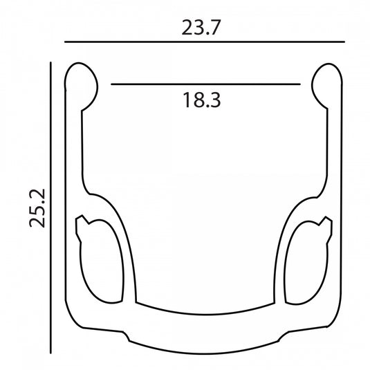 Pack of 2 AT-18 Sun Ringle 24in AT-18 Silver 36