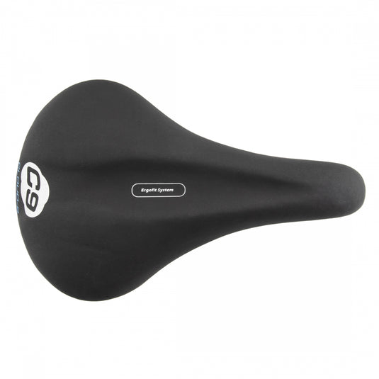 Cloud-9 Unisex Bicycle Comfort Seat Spring - Black Vinyl Steel Rails