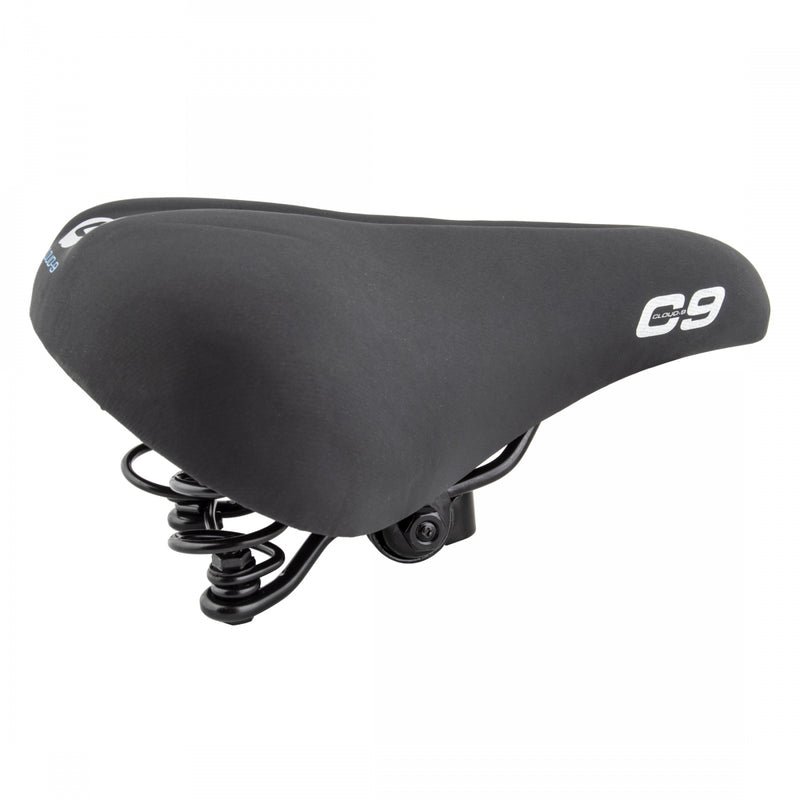 Load image into Gallery viewer, Cloud-9 Unisex Bicycle Comfort Seat Spring - Black Vinyl Steel Rails
