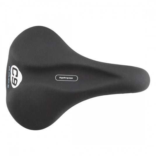 Cloud-9 Mens Bicycle Comfort Saddle - Black Vinyl Cover Steel Rails