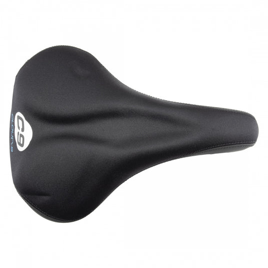 Cloud-9 Mens Bicycle Comfort Saddle - Black Lycra Cover Steel Rails